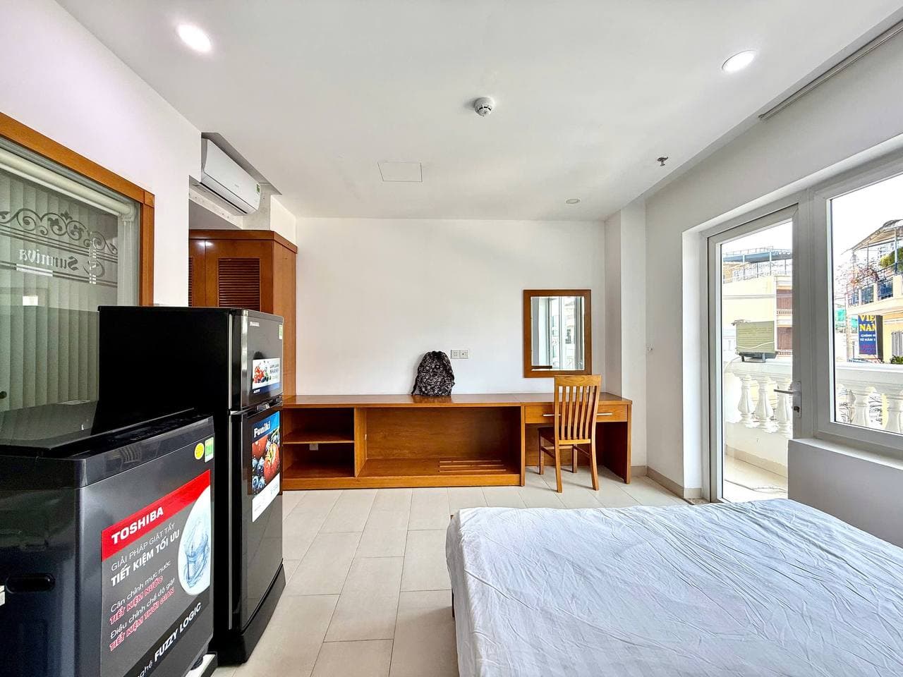 Căn hộ studio trung tâm Nha Trang, 25 m², cho phép nuôi thú cưng